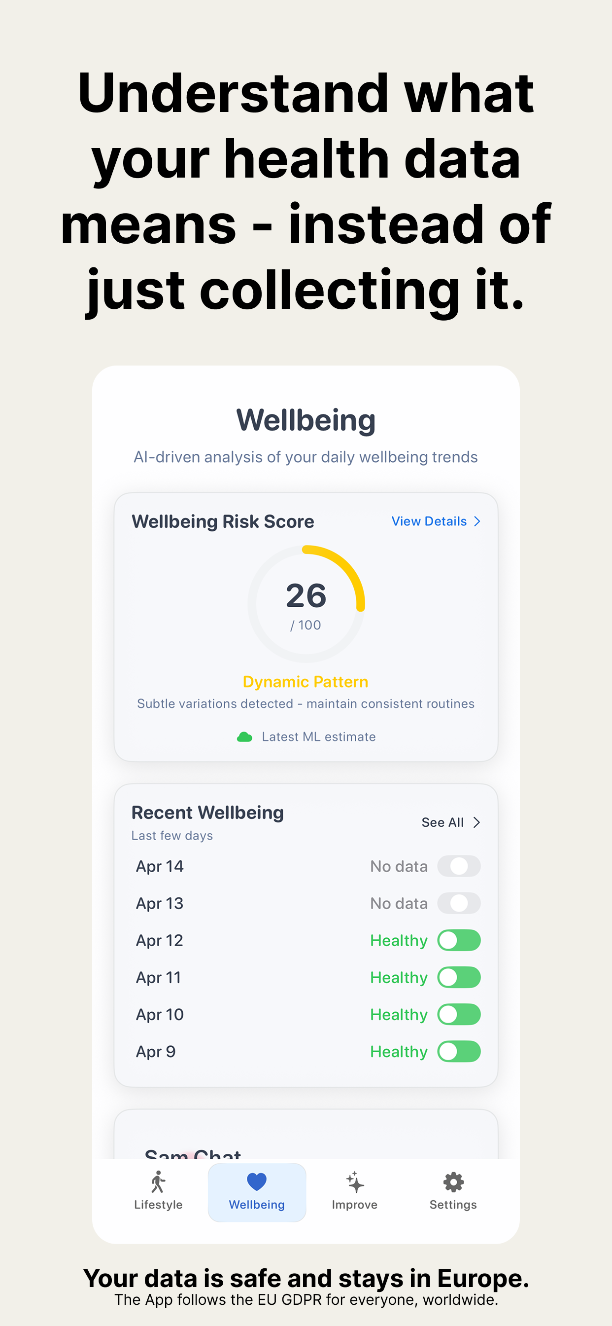 Understand what your health data means — instead of just collecting it.