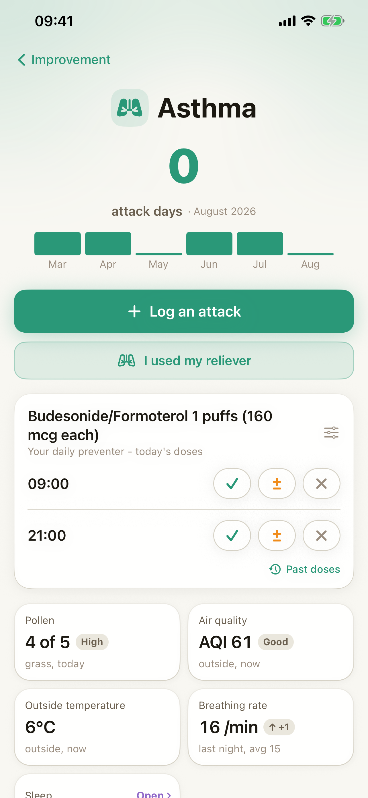Sam App: Gesundheitsdaten im Überblick bei Asthma bronchiale
